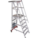 EUROLINE Ladders No. 32778 Aluminium platform ladder, mobile, foldable