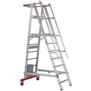 EUROLINE Ladders No. 32778 Aluminium platform ladder, mobile, foldable