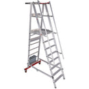 EUROLINE Ladders No. 32778 Aluminium platform ladder, mobile, foldable