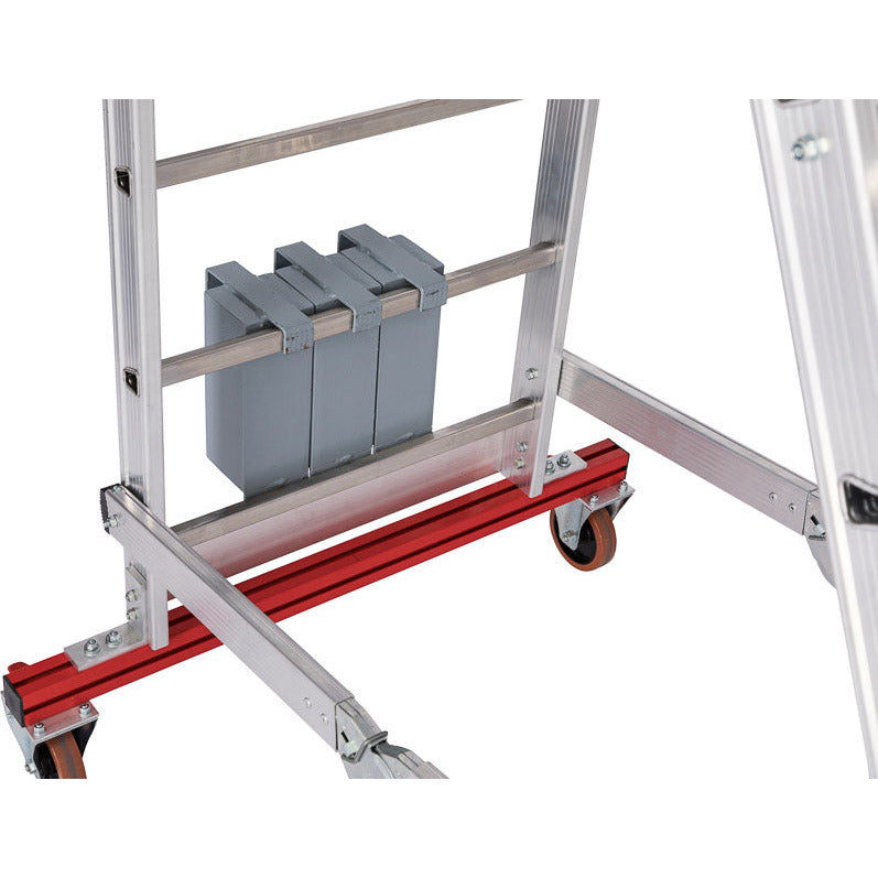 EUROLINE Ladders No. 32778 Aluminium platform ladder, mobile, foldable