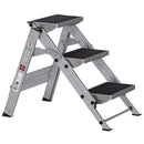 EUROLINE Ladders No. 333 Aluminium safety ladder, foldable without bracket