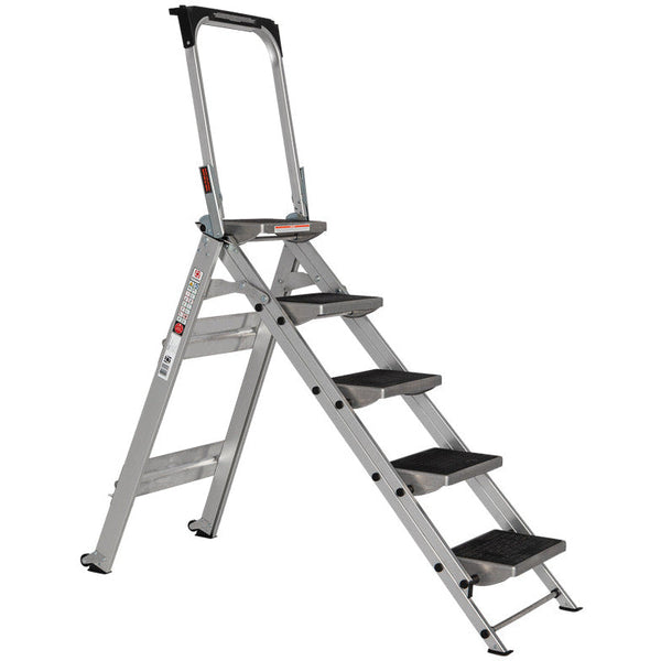Échelle EUROLINE N° 334 Échelle de sécurité en aluminium pliable avec support et plateau porte-outils