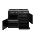 POÊLES PRECISION S1100 Deluxe DF GAZ Noir/Chrome 