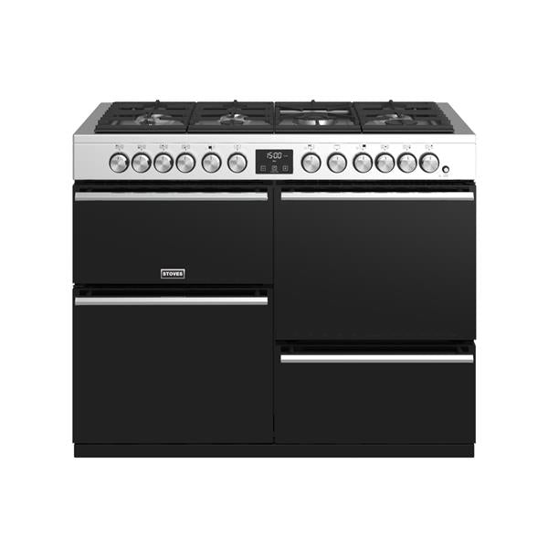 STOVES PRECISION S1100 Deluxe DF GAS stainless steel/chrome 