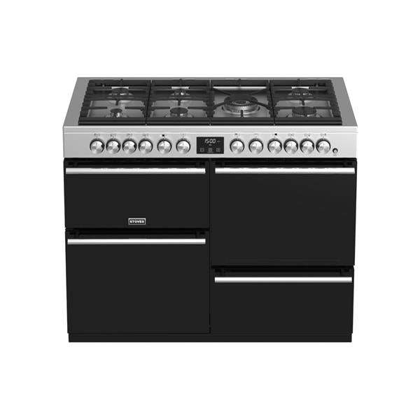 STOVES PRECISION S1100 Deluxe DF GAS stainless steel/chrome 
