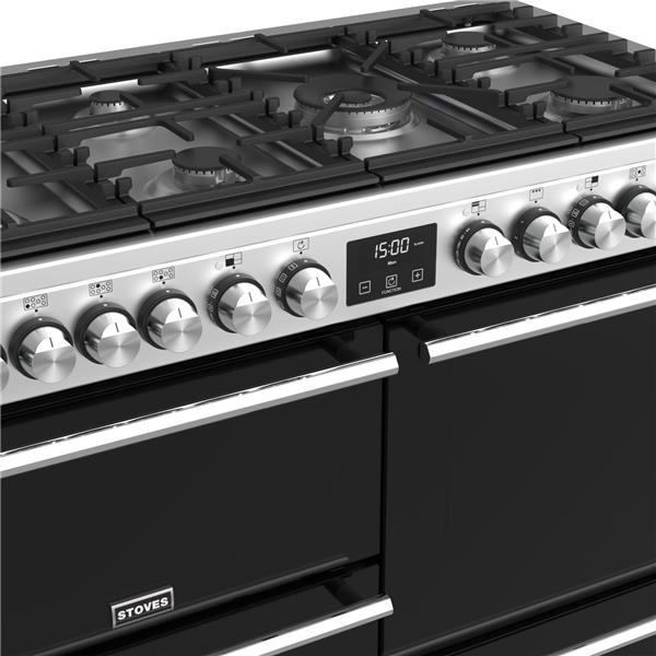 STOVES PRECISION S1100 Deluxe DF GAS stainless steel/chrome 