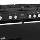 POÊLES PRECISION S1100 Deluxe GTG DF Gaz sur Verre Noir/Chrome 