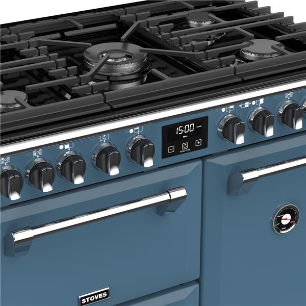 STOVES RICHMOND Deluxe S900 DF GAS CB Thunder Blue/Chrom