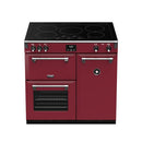 POÊLES RICHMOND Deluxe S900 EGG INDUCTION CB Chili Red/Chrome 