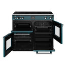STOVES RICHMOND Deluxe S1000 EGG INDUCTION CB Kingfisher Teal/Chrome 