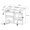 CUISINIÈRES RICHMOND Deluxe S1100 EGG INDUCTION CB Kingfisher Teal/Chrome 