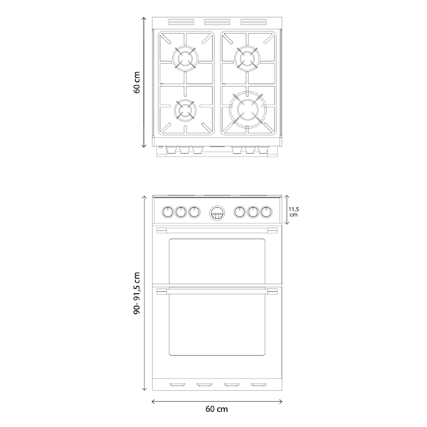 STOVES STERLING 600 DF EU GAS Stainless 