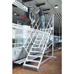 EUROLINE Leitern Nr. 513 Wartungsbühne - Steigwinkel 45° - Stufenbreite 1000mm – Vorschau 1