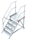 EUROLINE Ladders No. 514 Rise - Angle of ascent 45° - Step width 1000mm