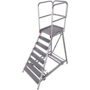 EUROLINE Leitern Nr. 51503 Mobile Podesttreppe einseitig begehbar mit Zentralfeststellung