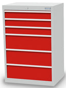 Bedrunka+Hirth Schubladenschrank, Tiefe 500 mm, R 24-16, Schubladenanzahl: 6
