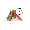 Lars Laj Single Swing with Slide, Tower and Stairs Playground 
