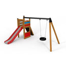 Lars Laj Single Slide with Tower and Tire Swing Playground 