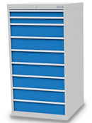 Bedrunka+Hirth Schubladenschrank, Tiefe 736 mm, R 24-24, Schubladenanzahl: 9