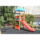 Lars Laj Double Swing with Slide and Tower Playground 