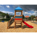 Lars Laj Logo Turm mit Kletternetz Spielplatz