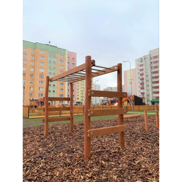 Aire de jeux naturelle à échelle horizontale Lars Laj 