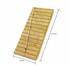 Akubi Stelzenhaus "Benjamin" SET naturbelassen mit Holzrampe, Rutsche 3m blau – Vorschau 6