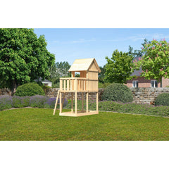 Akubi Kinderspielhaus "Frieda" SET AKTION2 naturbelassen mit Anbau – Vorschau 2