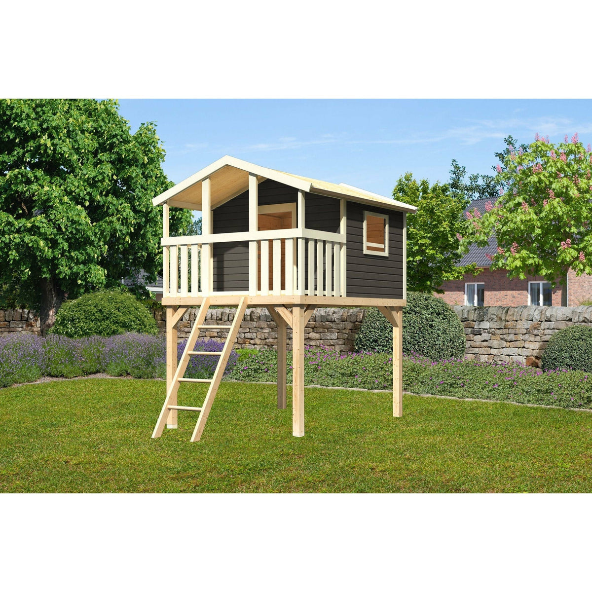 Akubi stilt house "Benjamin" PROMOTION terra grey