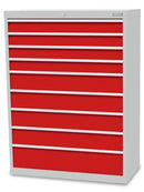 Bedrunka+Hirth Schubladenschrank, Tiefe 500 mm, R 36-16, Schubladenanzahl: 9