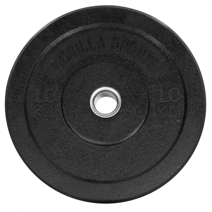 GORILLA SPORTS Olympia barbell set bumper plates 140 kg