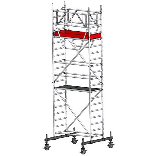 EUROLINE ladders steiger type 9521 met veiligheidsleuning (type 0,75 x 1,80)