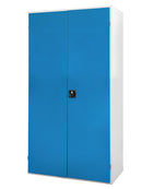 Bedrunka+Hirth battery charging cabinet with 1 x E-shelf and solid sheet metal doors
