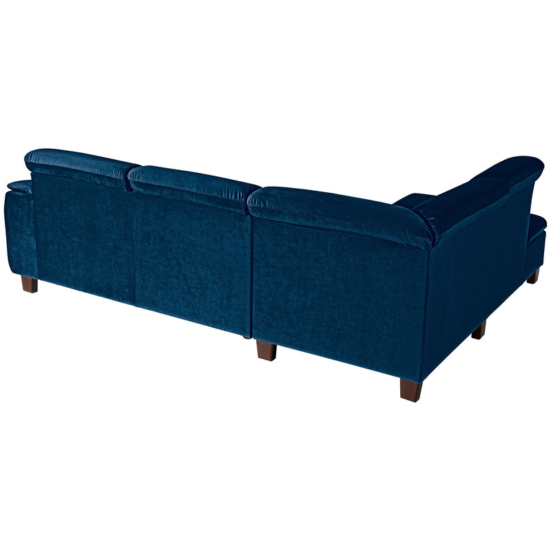 Max Winzer corner sofa left with sofa 2.5-seater right Aaron dark blue