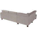 Canapé d'angle Max Winzer gauche avec canapé 2,5 places droit Aaron gris clair