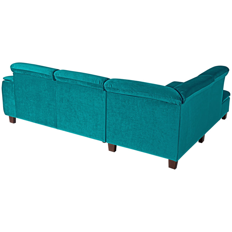 Max Winzer corner sofa left with sofa 2.5-seater right Aaron petrol