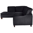 Canapé d'angle Max Winzer gauche avec canapé 2,5 places droit Aaron noir