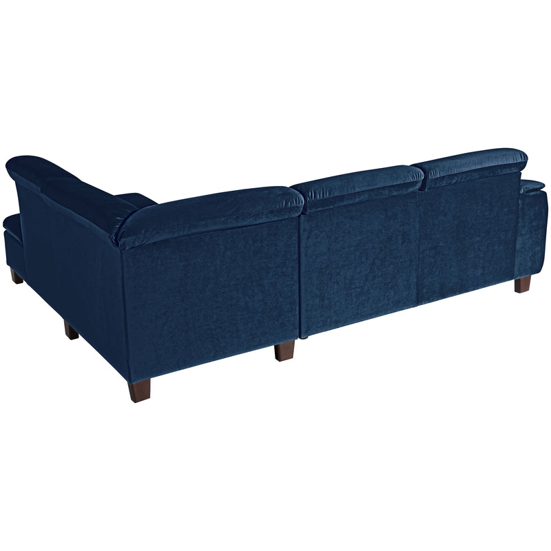 Max Winzer sofa 2.5-seater left with corner sofa right Aaron dark blue