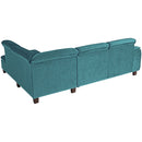 Canapé Max Winzer 2,5 places gauche avec canapé d'angle droit Aaron pétrole