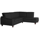 Canapé Max Winzer 2,5 places gauche avec canapé d'angle droit Aaron noir