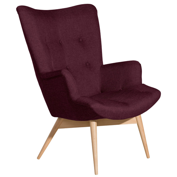 Max Winzer high-back chair Aiko burgundy
