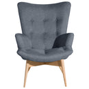 Chaise à dossier haut Aiko denim de Max Winzer