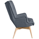 Chaise à dossier haut Aiko denim de Max Winzer