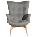 Chaise à dossier haut Max Winzer Aiko gris clair