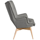 Chaise à dossier haut Max Winzer Aiko gris clair