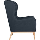 Fauteuil à oreilles Angelo bleu de Max Winzer