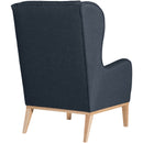 Fauteuil à oreilles Angelo bleu de Max Winzer