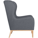 Fauteuil à oreilles Angelo de Max Winzer en denim