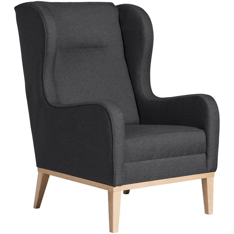 Max Winzer wingback chair Angelo graphite