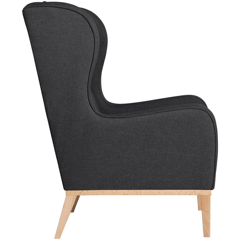 Max Winzer wingback chair Angelo graphite